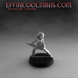Akiko – Female Ninja Schoolgirl – Tabbed Base Pewter Miniature
