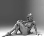 Bather Sitting by Effincool Miniatures