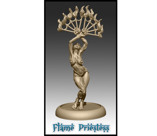 The Flame Priestess from Effincool Miniatures